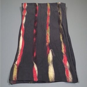 Navy Blue Colorful Fabric Textile Scarf